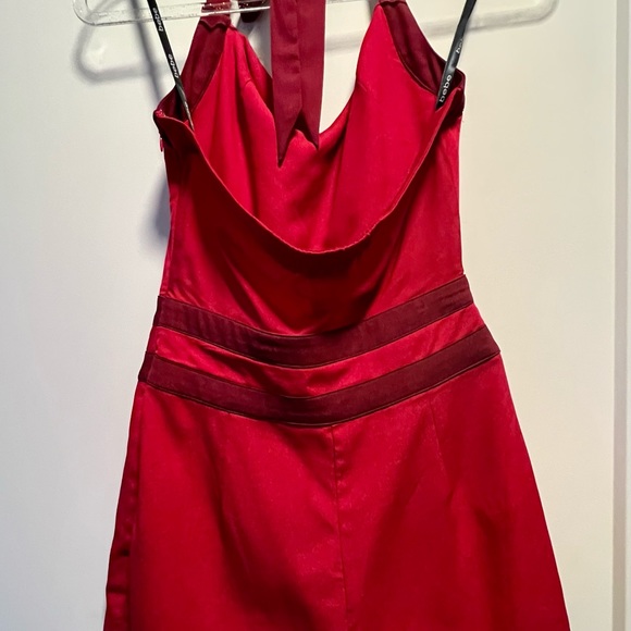Bebe Red Halter Romper - Picture 2 of 7